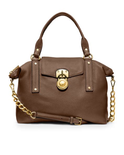 michael kors hamilton slouchy satchel black|Michael Kors Hamilton leather.